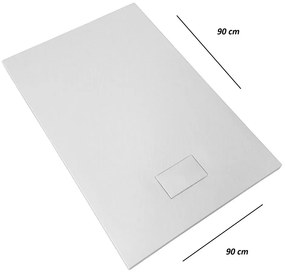 Cadita Baie Din Compozit , Smack , 90x90cm, Esn9090A , Cu Sifon