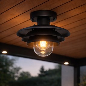 Plafoniera de exterior de design neagra IP44 - Morty