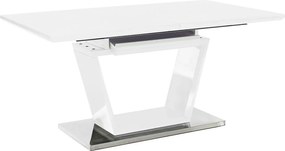 Masa extensibila PERAK, alb/crom, 160/220x90x76 cm