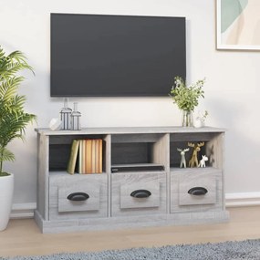 vidaXL Comodă TV, gri sonoma, 100x35x50 cm, lemn prelucrat