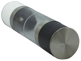 Rasnita pentru sare si piper Kesper 13696, 22 cm, Otel inoxidabil, Mecanism ceramic, Alb/Negru