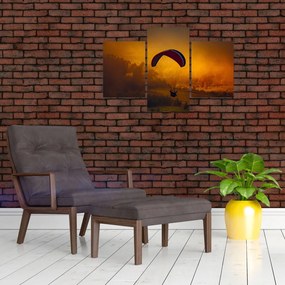 Tablou cu parașutistul în apus de soare (90x60 cm)