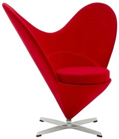 Fotoliu modern pivotant Heart red