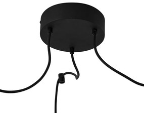 Lampa suspendată de exterior neagră cu abajur din frânghie neagră cu 3 lumini IP44 - Cava Jayla