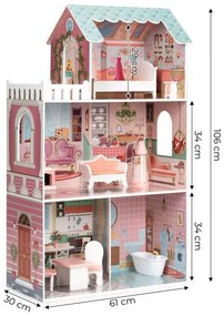 Casa mare de păpuși Barbie cu set de mobilier