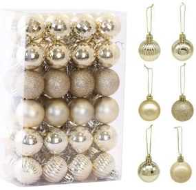 Set decoratiuni de Craciun GOLDBALL aurii, 48 buc