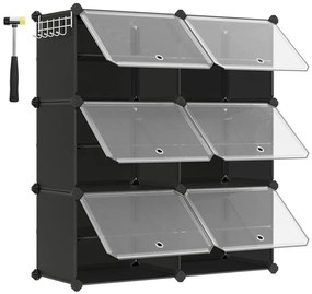 Raft modular cu compartimente BOXIFY, negru