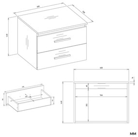 Dulap sub lavoar Neltossa 1 60 (alb). 1133031