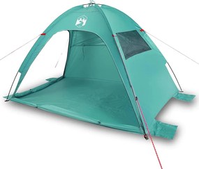 vidaXL Cort de plajă, verde marin, impermeabil