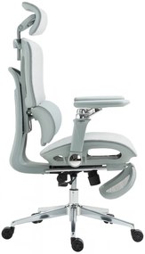 METACHAIR DORO Scaun ergonomic, cotiere 6D, suport lombar dinamic, spătar reglabil înălțime, tetieră 2D, suport picioare, mecanism multifunctional inclinare/blocare, pivotant, Mesh, Gri