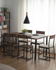 Set scaune de sufragerie 6buc. Lasido (maro închis). 1009986