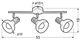 Lampă spot PUERTO 3xE14/40W/230V