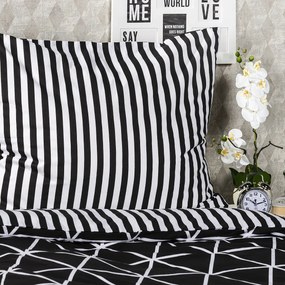 Lenjerie bumbac 4Home Galaxy, negru, 220 x 200 cm, 2 buc. 70 x 90 cm