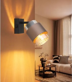 Globo 15560-1C - Aplică de perete tip spot MILLEY 1xE27/40W/230V negru/bronz