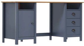 vidaXL Birou Hill, gri, 150x50x74 cm, lemn masiv de pin