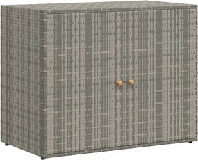 vidaXL Dulap de depozitare de grădină, gri, 100x55,5x80 cm, poliratan