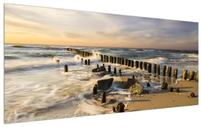 Tablou cu mare și pietre (120x50 cm), în 40 de alte dimensiuni noi