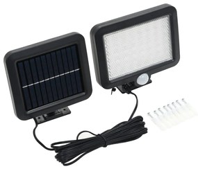 vidaXL Lampă solară cu senzor de mișcare, lumini led, alb