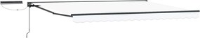 vidaXL Cort electric retractabil Alb 4 x 2 m Poliester cu Acoperire PU