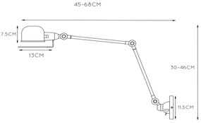 Lucide 45252/11/97 - Aplica perete HONORE 1xE14/40W/230V