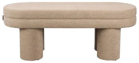 Bancă bej cu tapițerie din țesătură bouclé Fern – Dutchbone