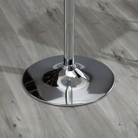 HOMCOM Masă de bar reglabilă pe înălțime, rotativă 360°, picioare rezistente la zgârieturi, bază metalică stabilă, Alb | Aosom Romania