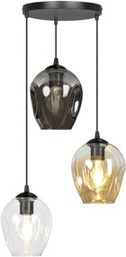 Emibig Istar lampă suspendată 3x60 W negru 682/3PREM