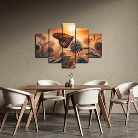 Tablou – Fluture în soare apunând (150x105 cm)