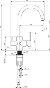 Baterie pentru bucătărie, cu kit de filtrare a apei BCHF064M