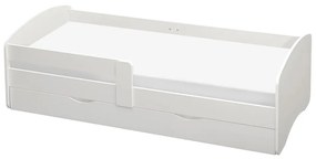 Pat de o persoană 90 cm Carecen (alb) (cu somieră) (cu sp. depozitare). 1116283