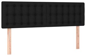 346458 vidaXL Tăblii de pat, 2 buc., negru, 72x5x78/88 cm, textil