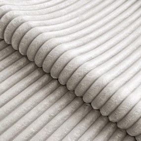 Colțar gri deschis cu tapițerie din catifea reiată (cu colț pe partea dreaptă/în formă de ”L”) Marbeya – Ropez