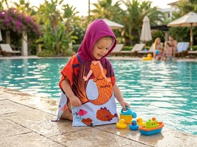 Poncho pentru copii SIRENA MARINA albastru-gri Dimensiune: 60 x 120 cm