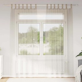 vidaXL Perdele cu perdele 2 pcs Nisip 140 x 225 cm Poliester