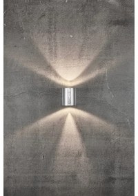 Nordlux - CANTO Aplică LED de exterior pentru perete 2xLED/6W/230V IP44 argintie