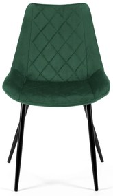 Scaun de sufragerie Sariel (verde închis) (2buc). 1071281