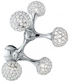 Aplica de perete moderna, finisaj cromat, NODI CRYSTAL PL5 098043