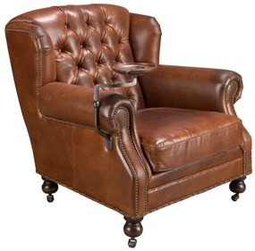 Fotoliu design italian, Piele Naturala, Chesterfield 5156