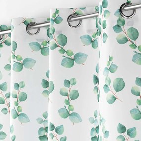 Draperie albă/verde 140x280 cm Leandre – douceur d'intérieur