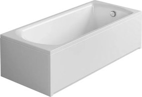 Pachet cada rectangulara Radaway Kea 170x75 cm alb, panou frontal si lateral, sifon cada si capac crom