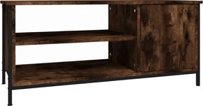 vidaXL Comodă TV, stejar fumuriu, 100x40x45 cm, lemn prelucrat