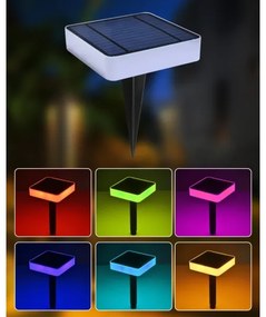 Corp de iluminat LED RGB solar dimabil Immax NEO 07911L 1W/5V pătrat IP54 Tuya