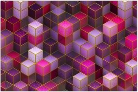 Tablou - Cuburi violet (90x60 cm)