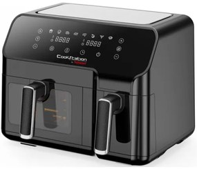 Friteuza cu aer cald dubla CookStation by Techwood CS-927, 5.5L + 3.3L, 2700W, 9 programe, 80 - 200°C