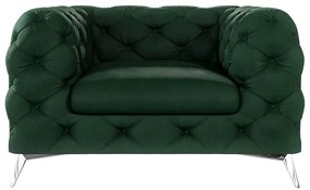 Fotoliu verde închis cu tapițerie din catifea Chelsea – Ropez