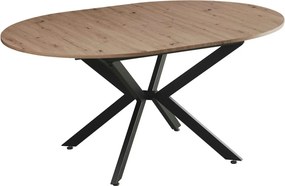 Masa extensibila ABERO TIP 1, stejar sonoma/negru, 100/140x100x75 cm