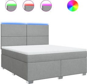 vidaXL Pat continental, gri deschis, 180x200 cm, material textil