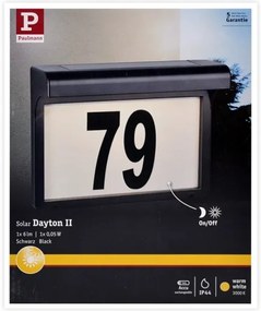 Paulmann 95388 - LED/0,05W IP44 Număr solar cu senzor DAYTON 1,2V
