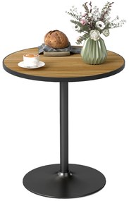 HOMCOM Masa de dining rotundă, Imitație de stejar, design compact, pentru 2-4 persoane, Stejar | Aosom Romania