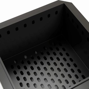 Outsunny Vatră de foc, focar, incl. tijă de manevrat, 48 x 48 x 41 cm, Negru | Aosom Romania